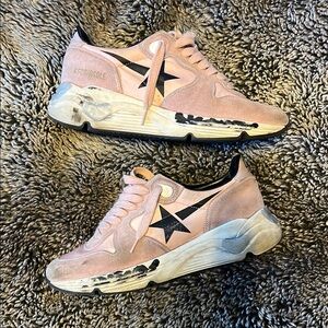 Golden Goose Pink Suede Women's Sneakers